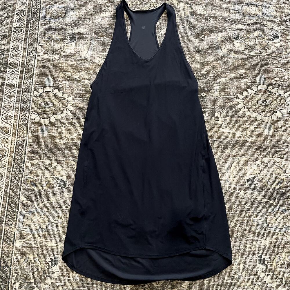 Lululemon Rejuvenate Dress Black Sleeveless Racerback Women's Size 4